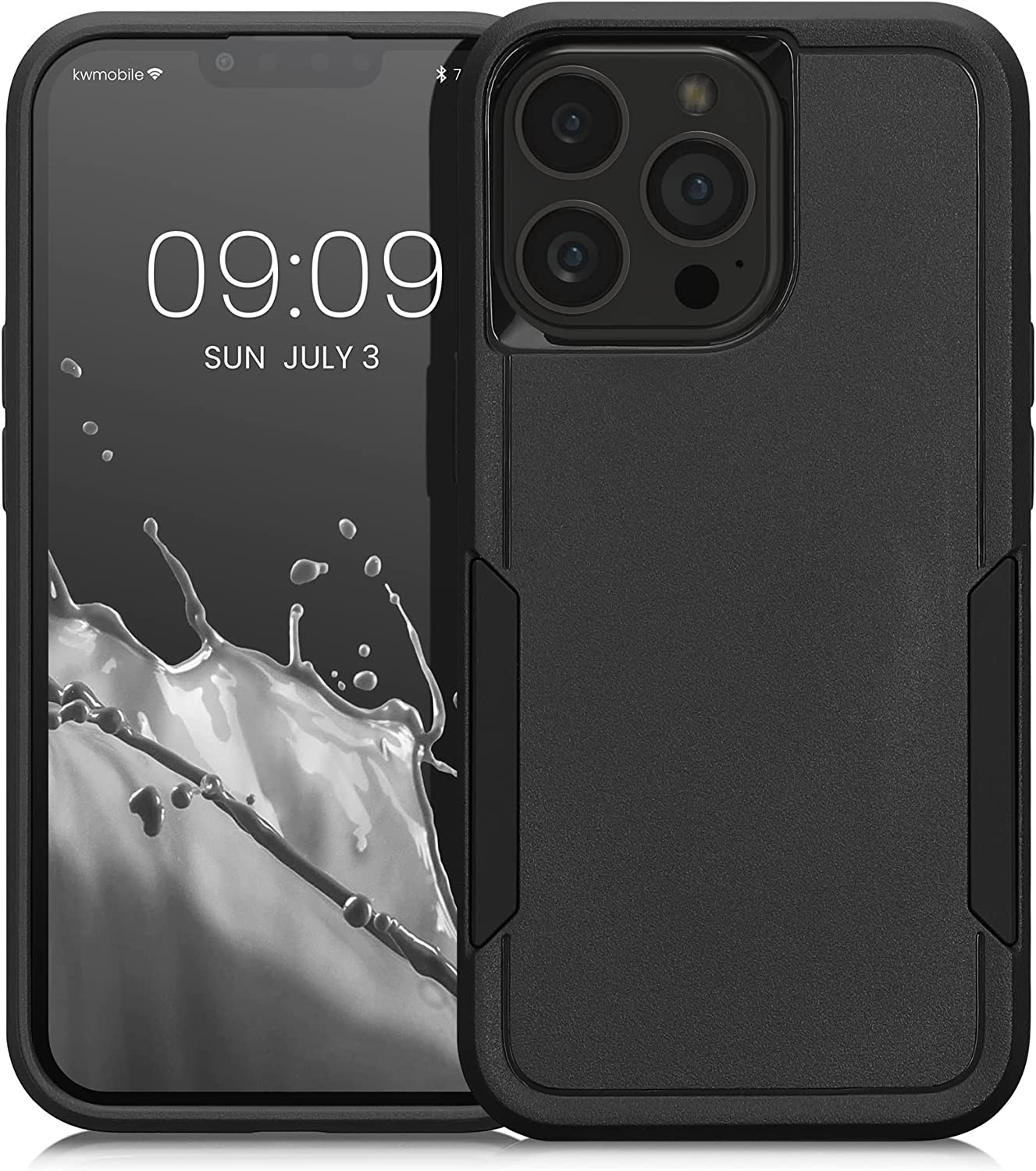 KW iPhone 13 Pro Shockproof Hybrid Σκληρή Θήκη με Πλαίσιο Σιλικόνης TPU - Black - 59199.01