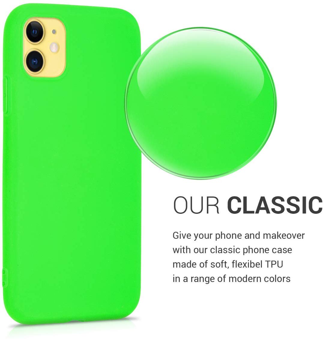KW iPhone 11 Θήκη Σιλικόνης TPU - Neon Green - 49783.44