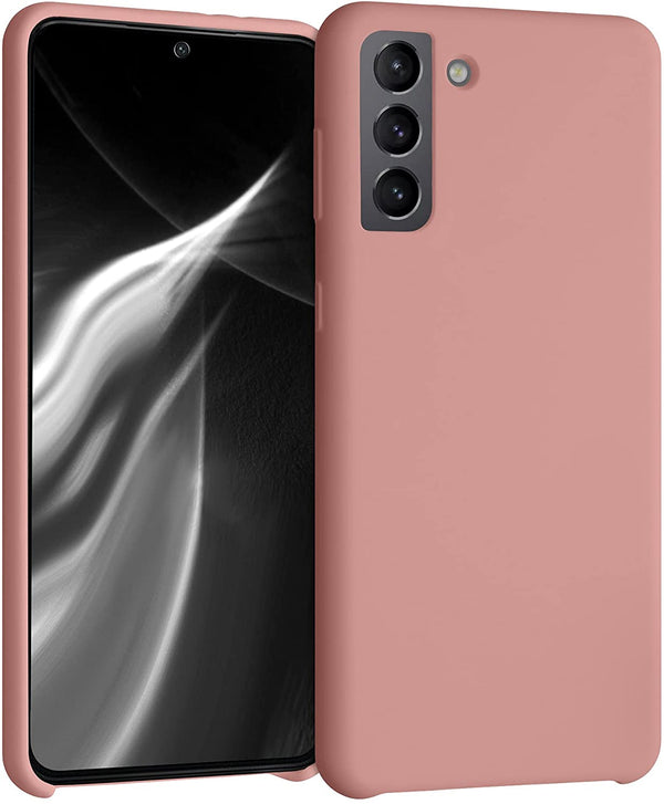 KW Samsung Galaxy S21 Plus Θήκη Σιλικόνης Rubber TPU - Rose Tan - 54066.193