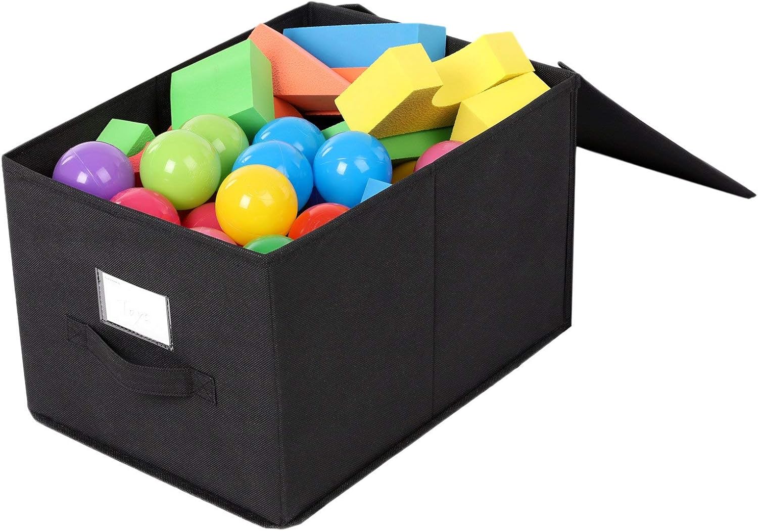 Songmics Σετ με 3 Κουτιά Αποθήκευσης με Καπάκι και Χερούλια - Black - RFB03H