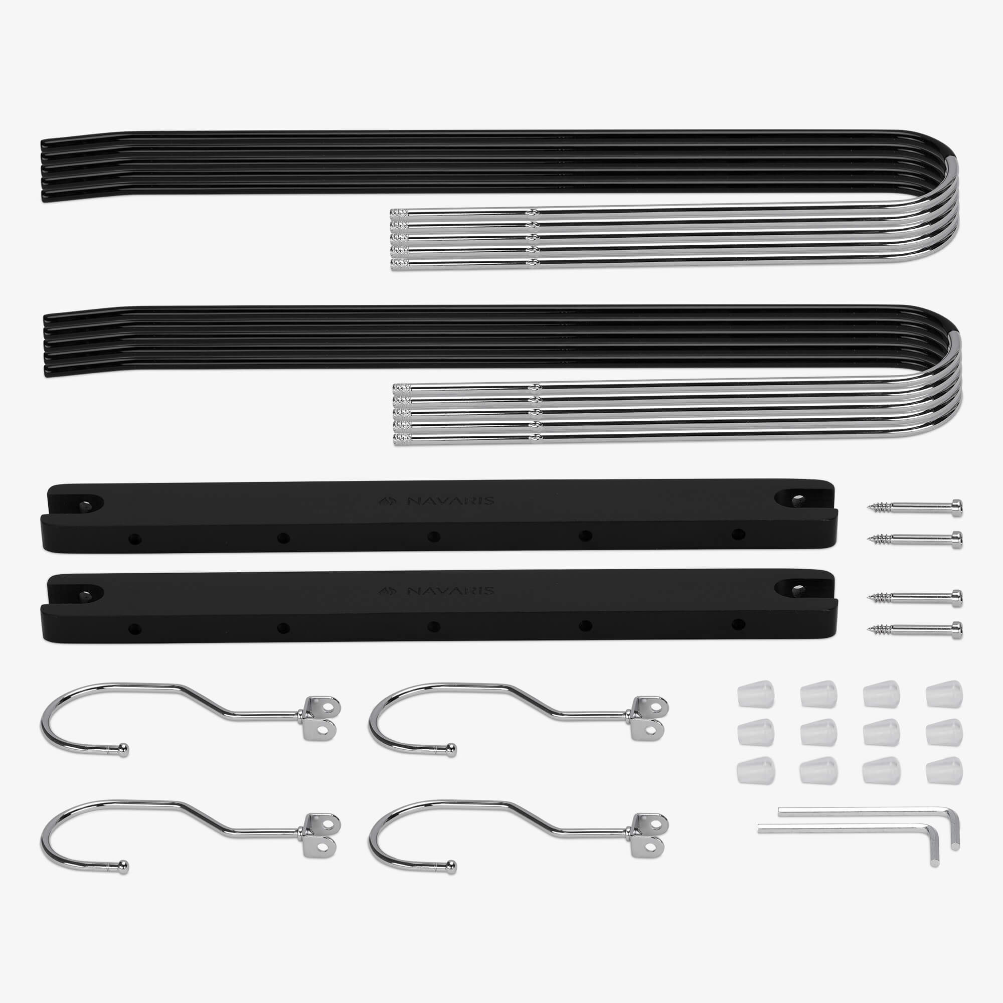 Navaris Σετ με 2 Κρεμάστρες Παντελονιών - Black - 56081.03.01