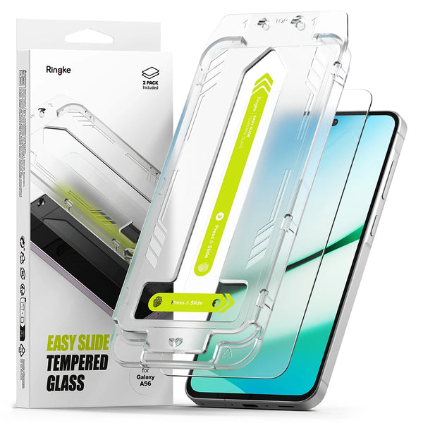 Ringke Samsung Galaxy A56 5G - Easy Slide 2.5D 9H Case Friendly Αντιχαρακτικό Γυαλί Οθόνης - 2 Τεμάχια - Clear