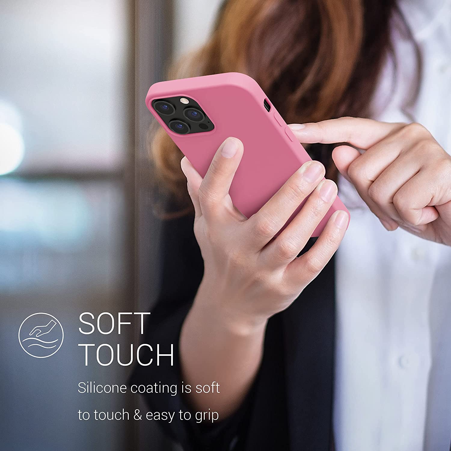 KW iPhone 12 Pro Max Θήκη Σιλικόνης Rubber TPU - Bubblegum Pink - 52644.212