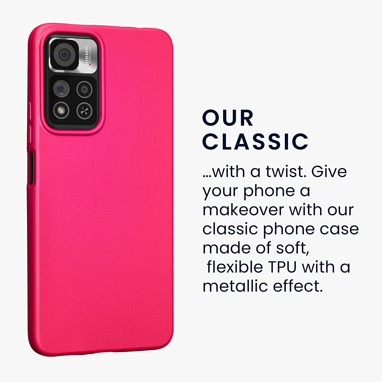 KW Xiaomi Redmi Note 11 Pro+ 5G Θήκη Σιλικόνης TPU - Metallic Pink - 59142.65