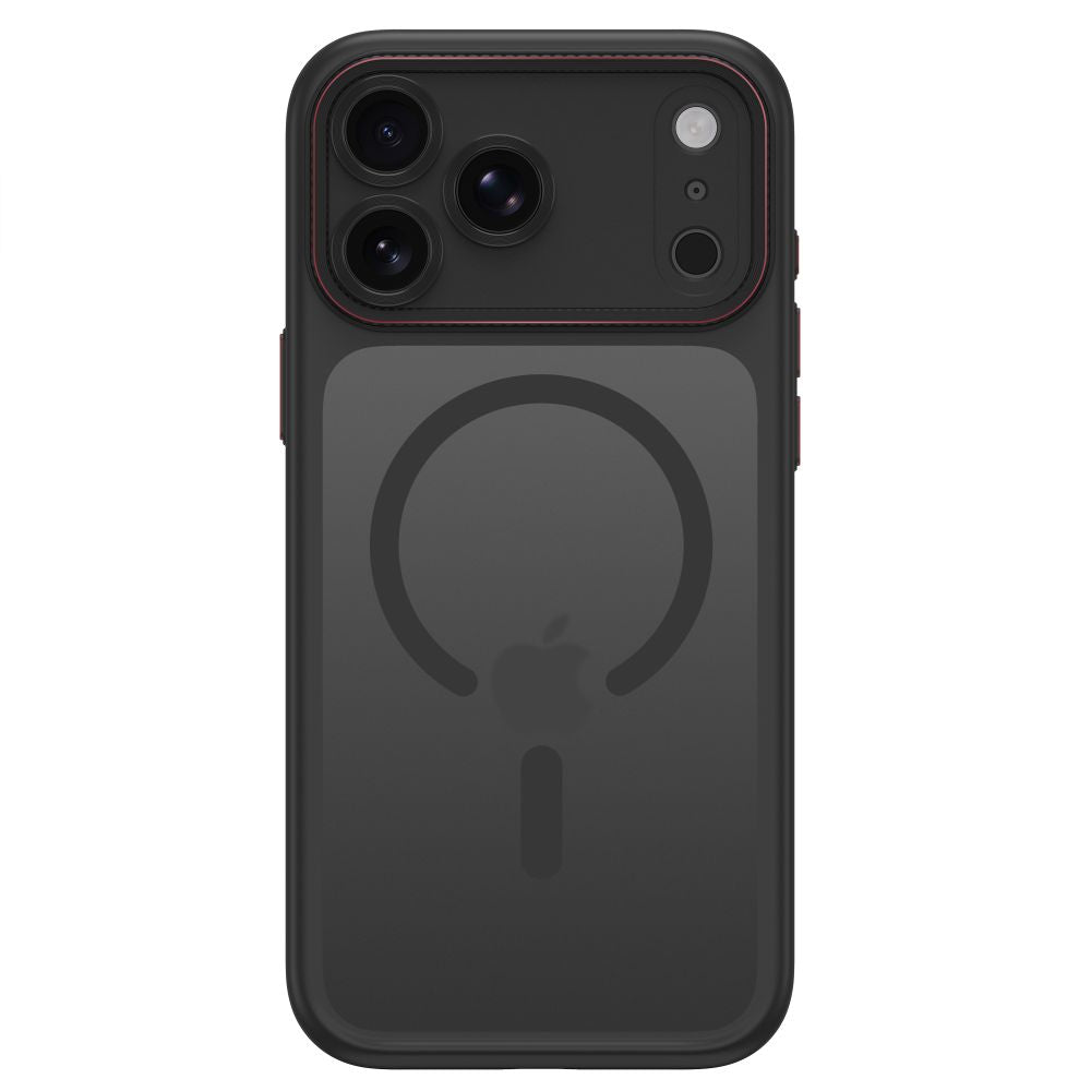 Tech-Protect iPhone 18 Pro Max / iPhone 17 Pro Max - Σκληρή Θήκη με Πλαίσιο Σιλικόνης MagSafe - MagCam - Matte Black / Red
