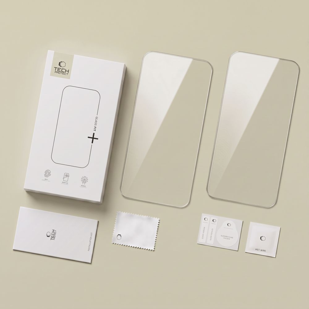 Tech-Protect Samsung Galaxy S26 FE - Αντιχαρακτικό Γυαλί Οθόνης - Glass Fit Plus - 2 Τεμάχια - Clear