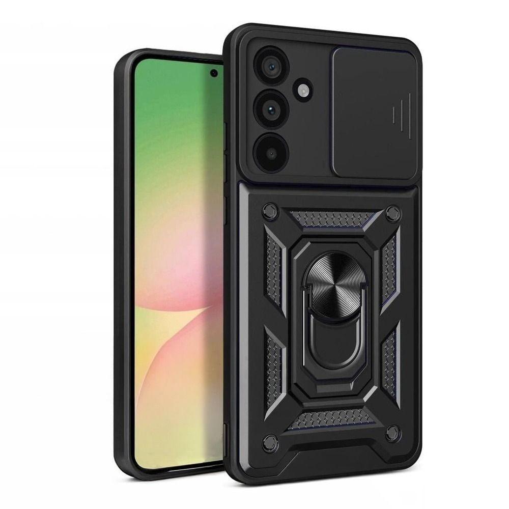 Tech-Protect Samsung Galaxy A27 5G Σκληρή Θήκη με Πλαίσιο Σιλικόνης και Δαχτυλίδι Συγκράτησης - Camshield Pro - Black