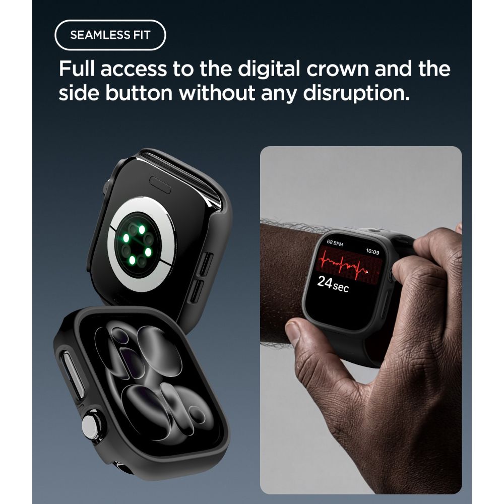 Spigen Θήκη Apple Watch 12 - 46mm Thin Fit - Black