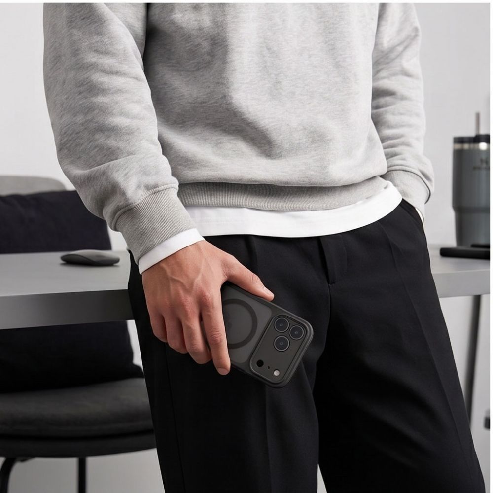 Tech-Protect iPhone 17 Pro / 18 Pro - Σκληρή Θήκη με Πλαίσιο Σιλικόνης και MagSafe - BasicMag - Matte Black