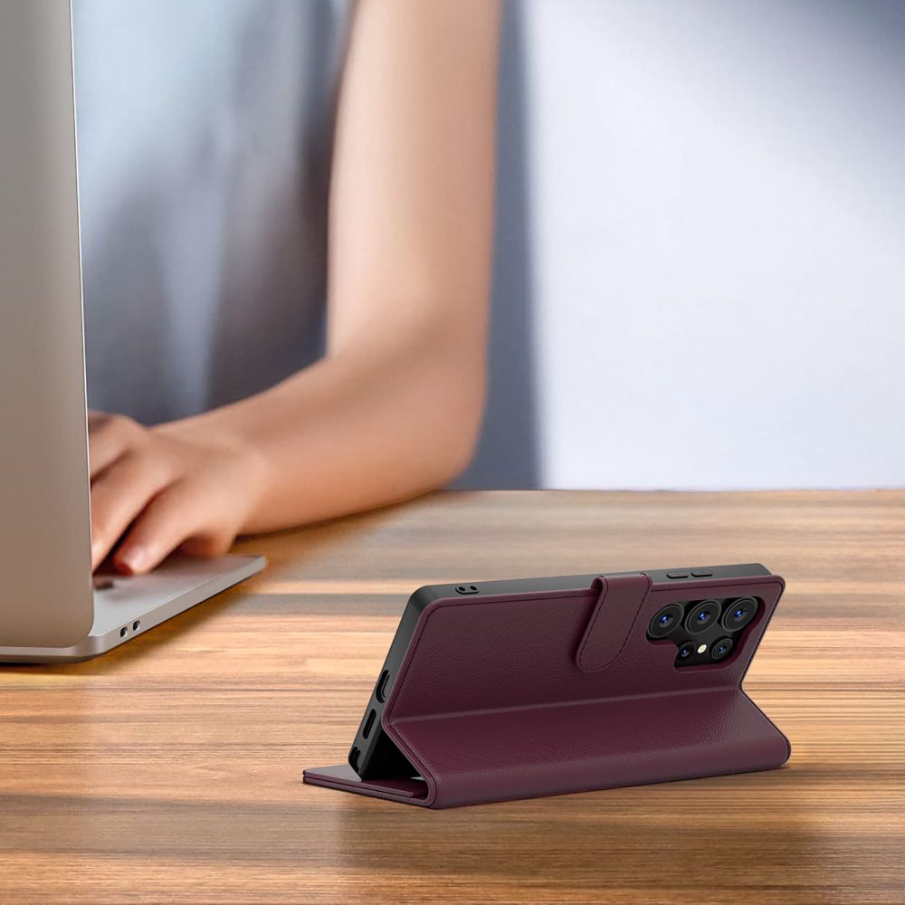 Tech - Protect Samsung Galaxy A36 / A56 / A37 5G - Θήκη Πορτοφόλι Stand από Δερματίνη - Wallet - Mulberry