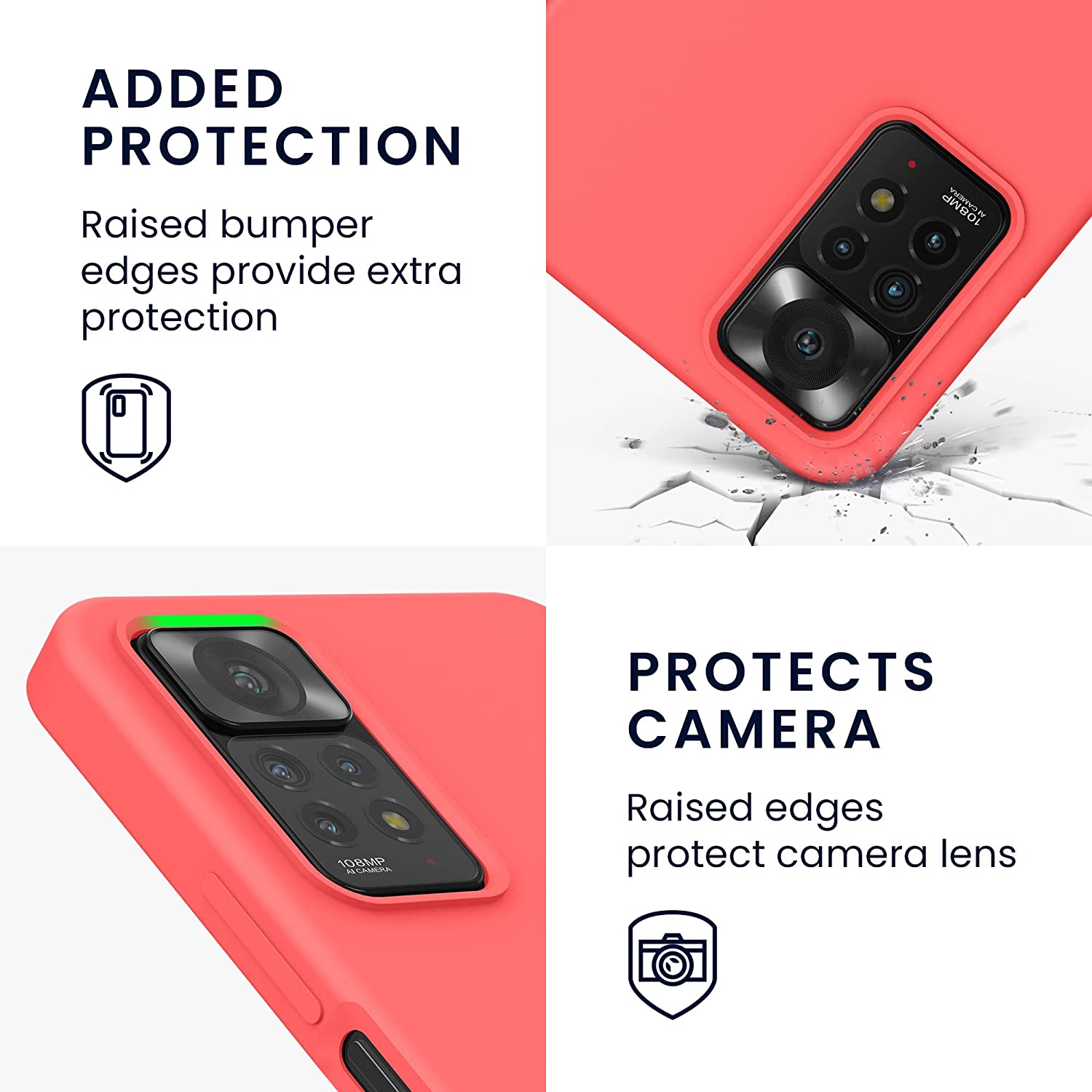 KW Xiaomi Redmi Note 11 Pro / Note 11 Pro 5G Θήκη Σιλικόνης Rubberized TPU - Luminous Coral - 57373.141