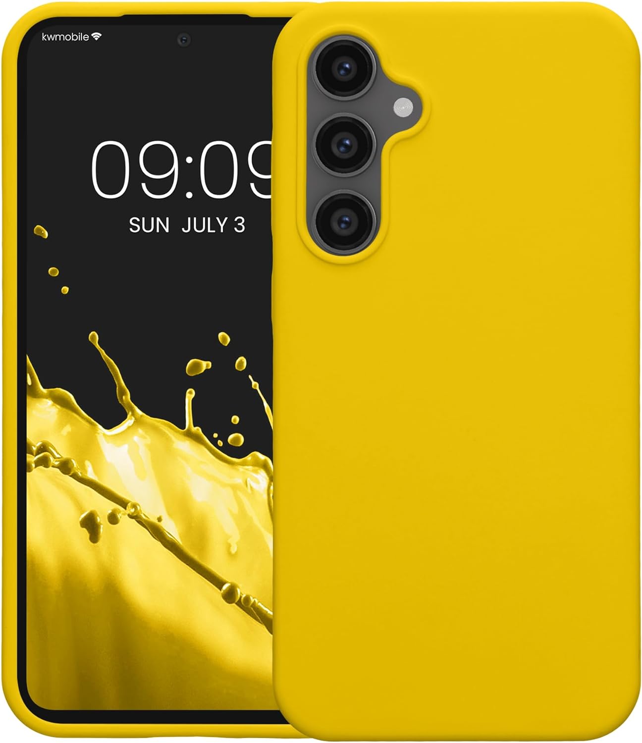 KW Samsung Galaxy S23 FE Θήκη Σιλικόνης Rubberized TPU - Bright Yellow