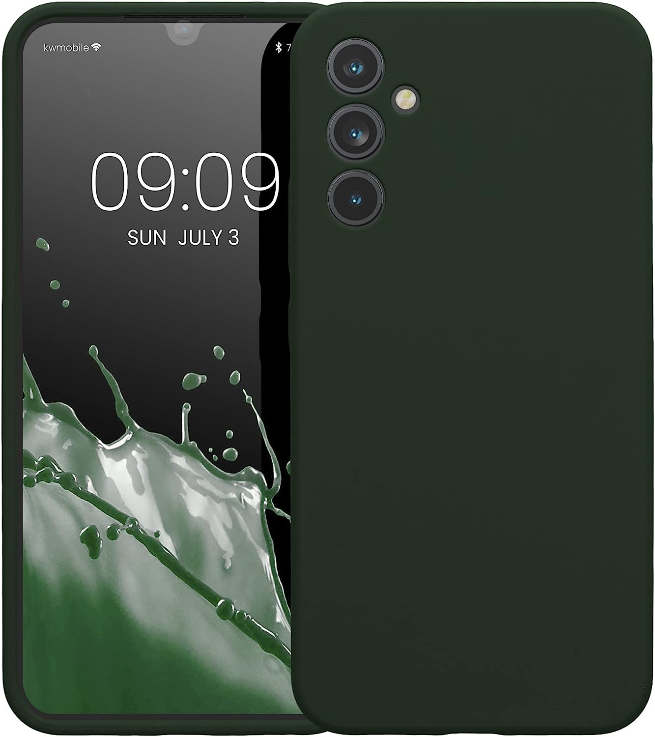 KW Samsung Galaxy A34 5G Θήκη Σιλικόνης Rubber TPU - Dark Green Matte - 60807.118