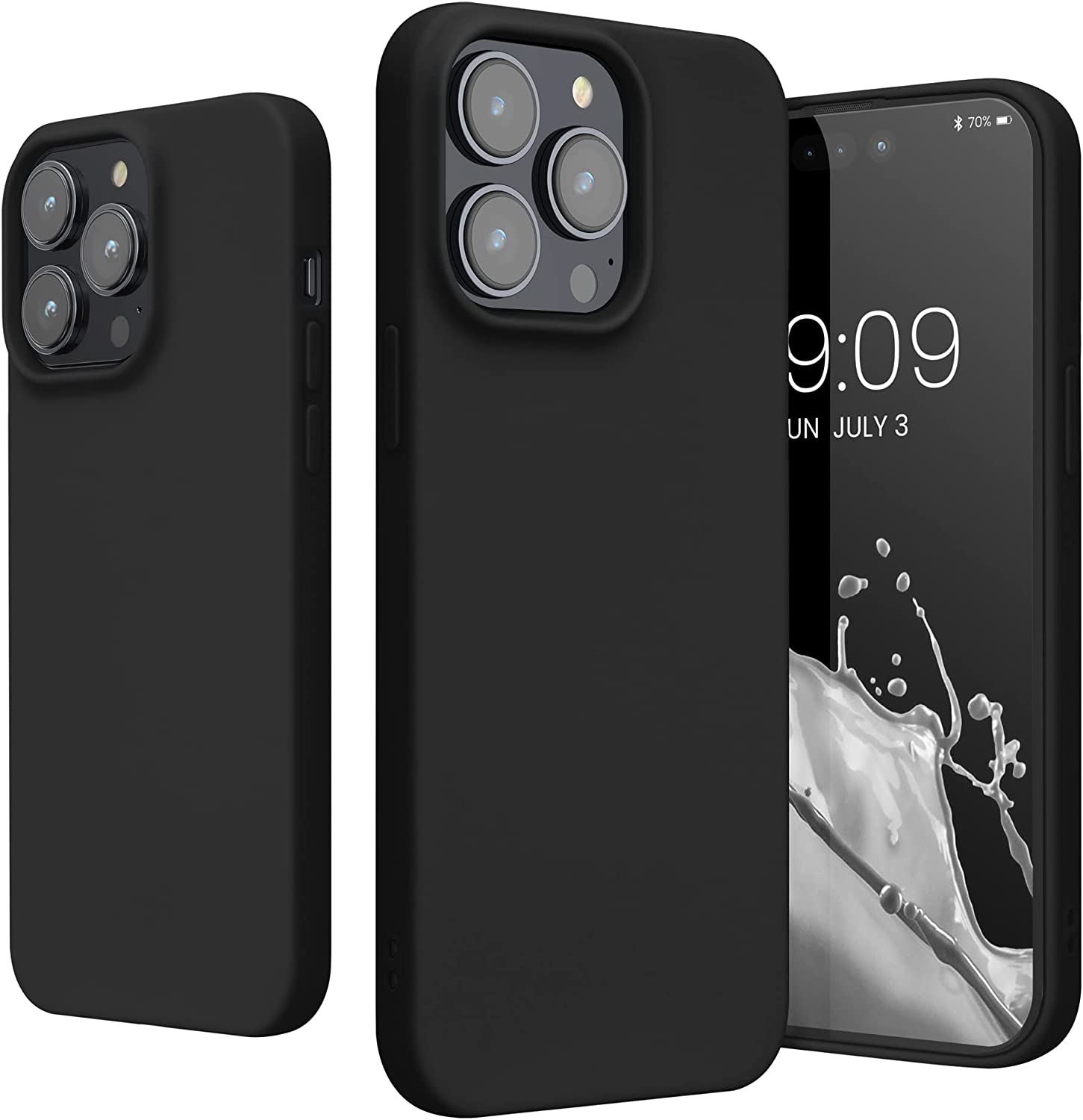 KW iPhone 14 Pro Max Λεπτή Θήκη Σιλικόνης TPU - Black Matte - 59078.47