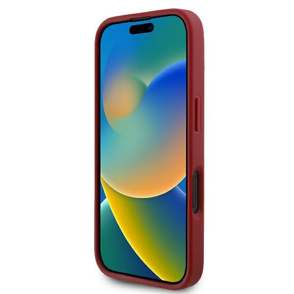 Karl Lagerfeld iPhone 16 - Quilted Signature - Θήκη με Επένδυση Συνθετικού Δέρματος - Red - KLHCP16SPQDSMGR