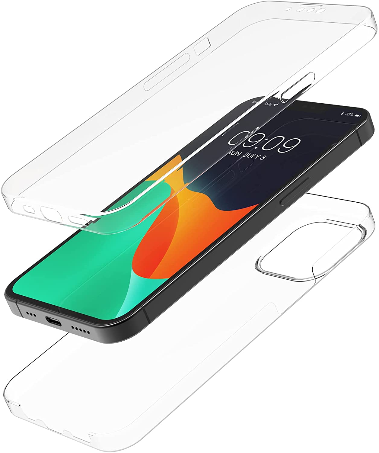 KW iPhone 13 Pro Θήκη Σιλικόνης Full Body - Διάφανη - 58272.03