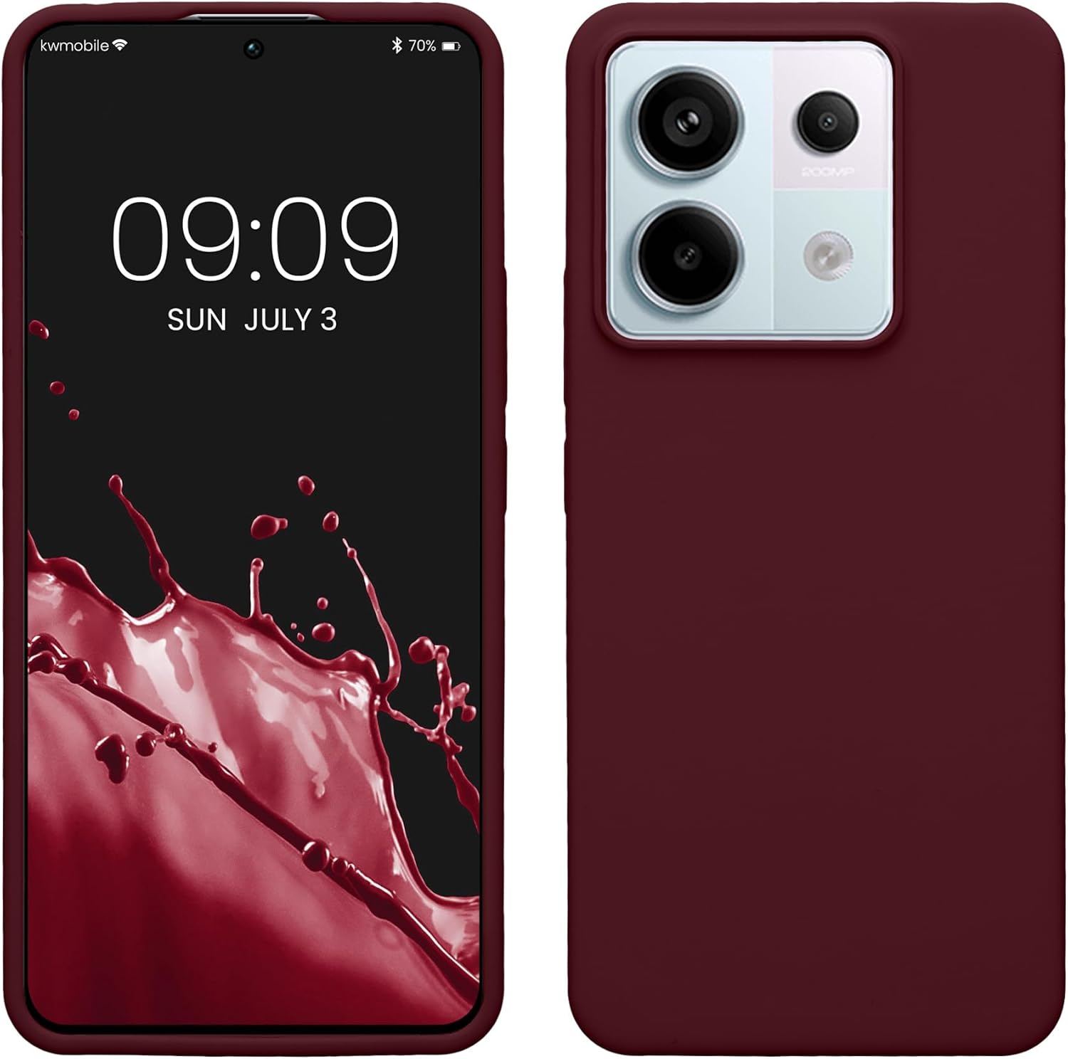 KW Xiaomi Redmi Note 13 Pro 5G / Poco X6 5G Θήκη Σιλικόνης Rubberized TPU - Bordeaux Purple