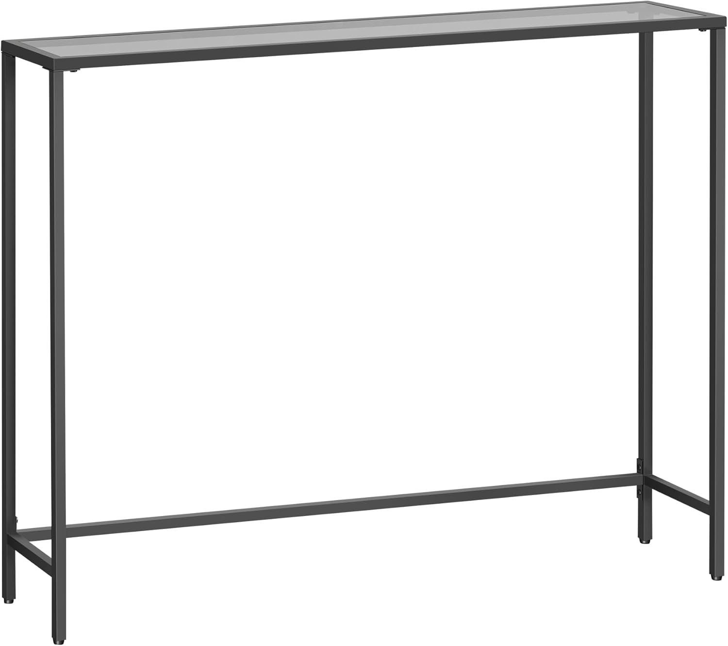 Vasagle Κονσόλα Μεταλλική με Γυάλινη Επιφάνεια - Black - LGT132B01