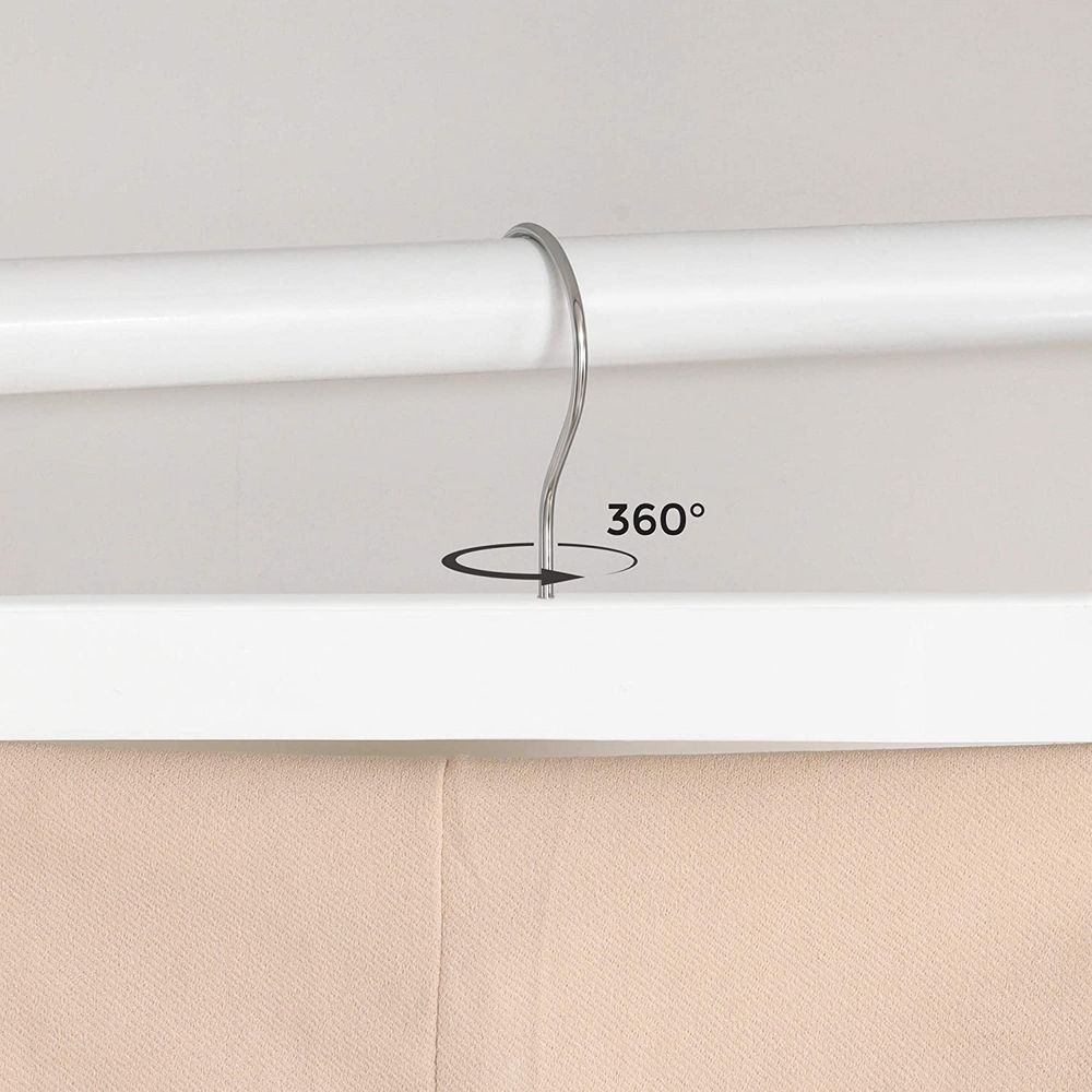 Songmics Σετ με 8 Ξύλινες Κρεμάστρες Παντελονιών με Pυθμιζόμενα Kλιπ - White - CRW009W01