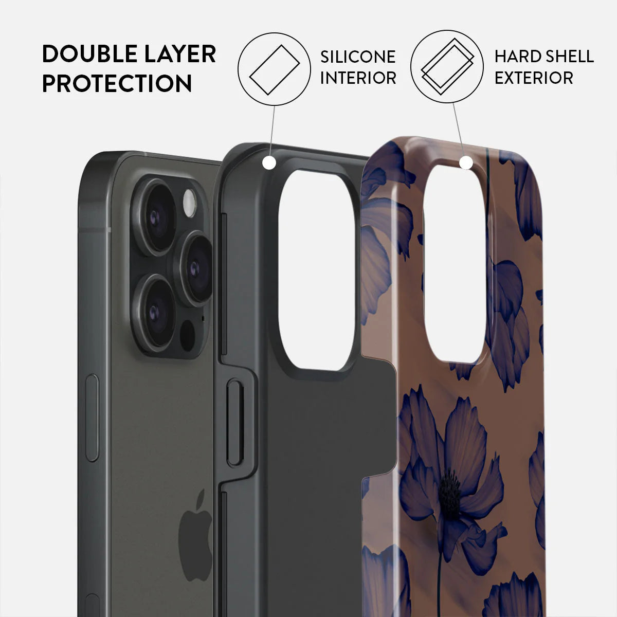 Burga iPhone 15 Pro Fashion Tough MagSafe Σκληρή Θήκη με MagSafe - Velvet Night