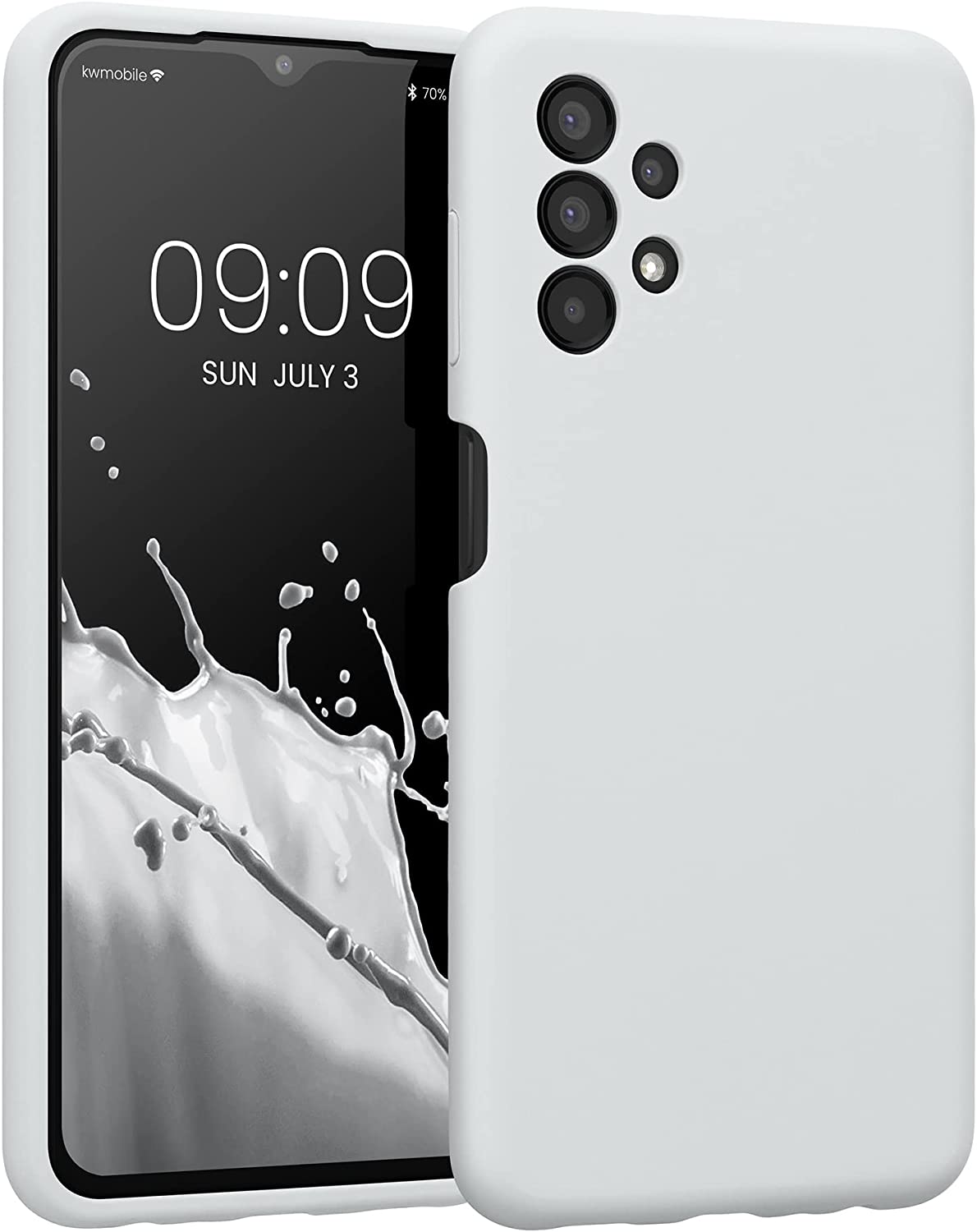 KW Samsung Galaxy A13 4G Θήκη Σιλικόνης Rubberized TPU - White Matte - 57832.48