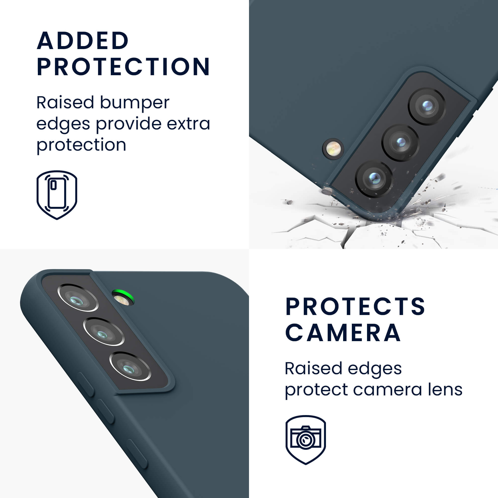 KW Samsung Galaxy S22 Plus Θήκη Σιλικόνης Rubberized TPU - Slate Gray - 57569.202