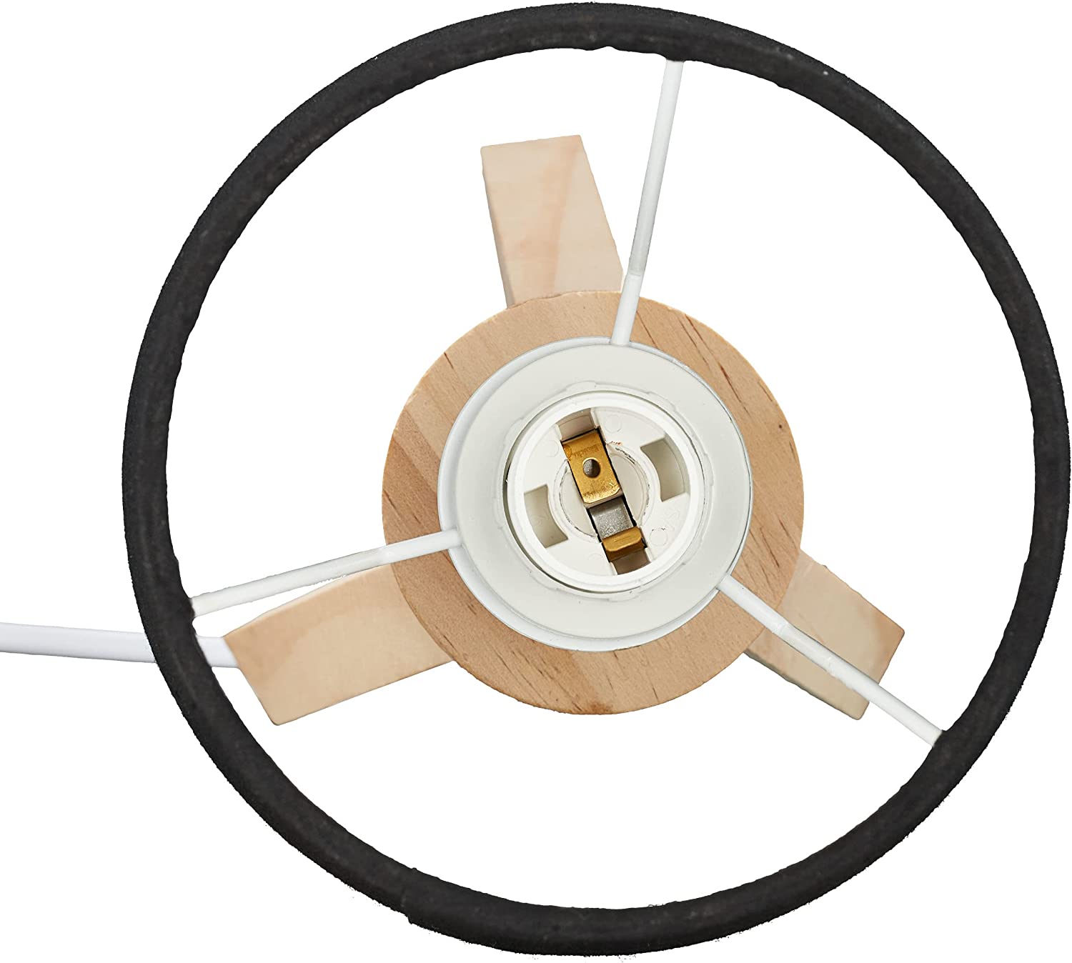 Relaxdays Φωτιστικό Τρίποδο από Φυσικό Ξύλο - Black / Natural - 4052025413446