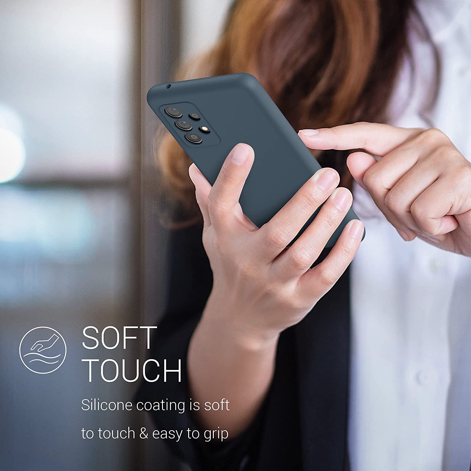 KW Samsung Galaxy A52 / A52 5G / A52s 5G Θήκη Σιλικόνης Rubber TPU - Slate Grey - 54347.202
