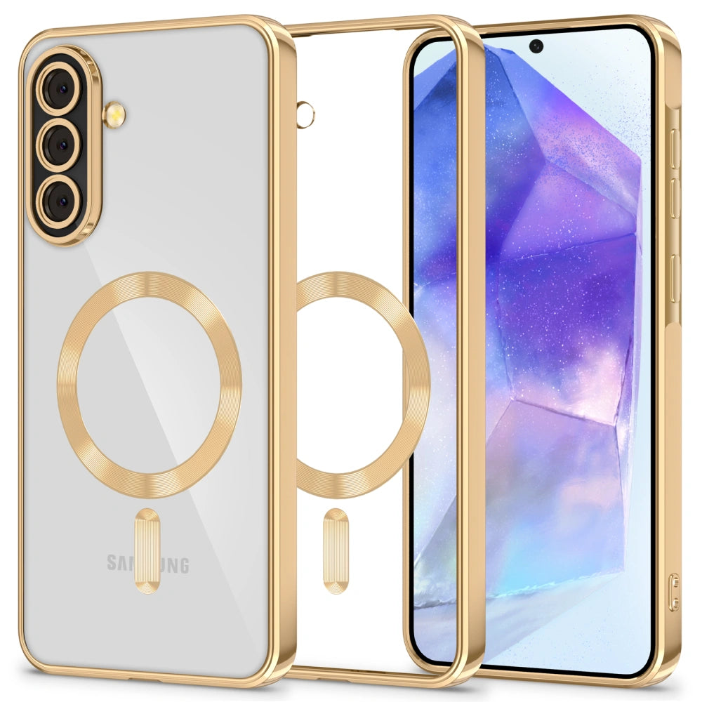 Tech-Protect Samsung Galaxy A56 5G MagFlex Θήκη Σιλικόνης TPU με MagSafe - Shiny Gold