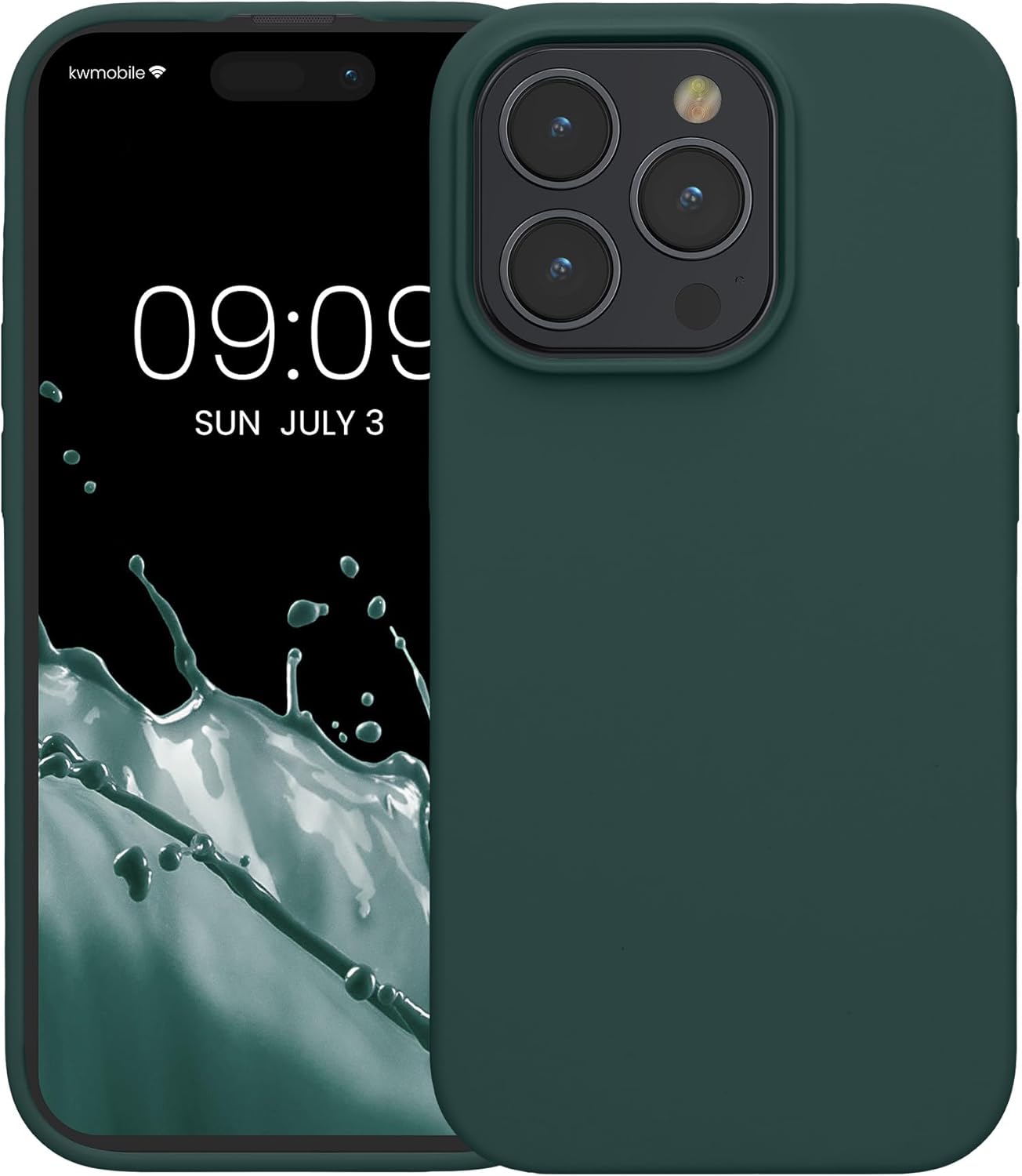 KW iPhone 15 Pro Θήκη Σιλικόνης Rubberized TPU - Teal