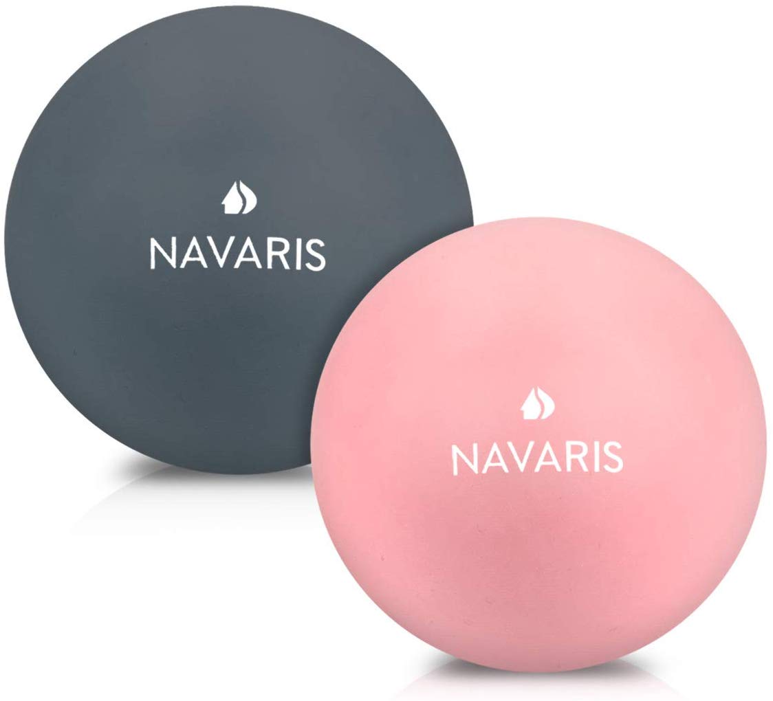 Navaris Lacrosse Massage Balls - Σετ με 2 Μπάλες Μασάζ - Rose / Dark Blue - 49269.17.33
