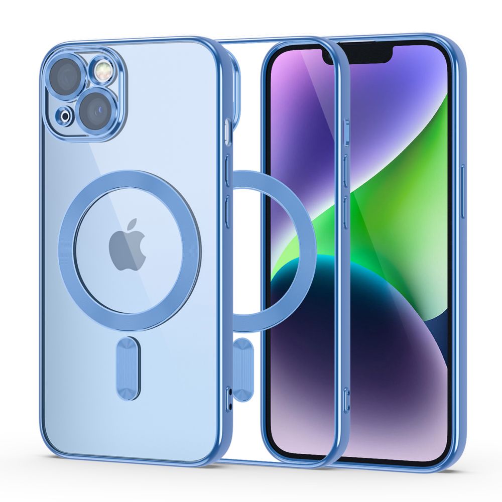 Tech-Protect iPhone 14 Magshine Θήκη Σιλικόνης TPU με Magsafe - Διάφανη / Sky Blue