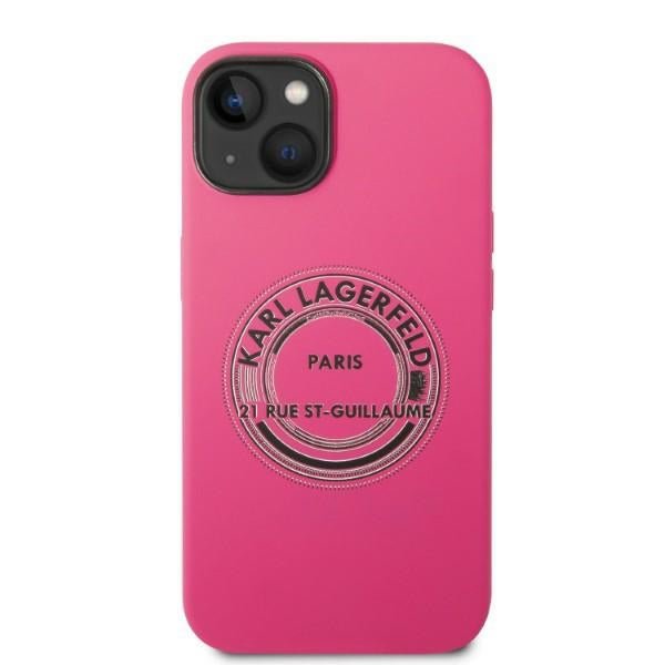 Karl Lagerfeld iPhone 14 Plus Silicone RSG Θήκη Σιλικόνης - Pink - KLHCP14MSRSGRCF