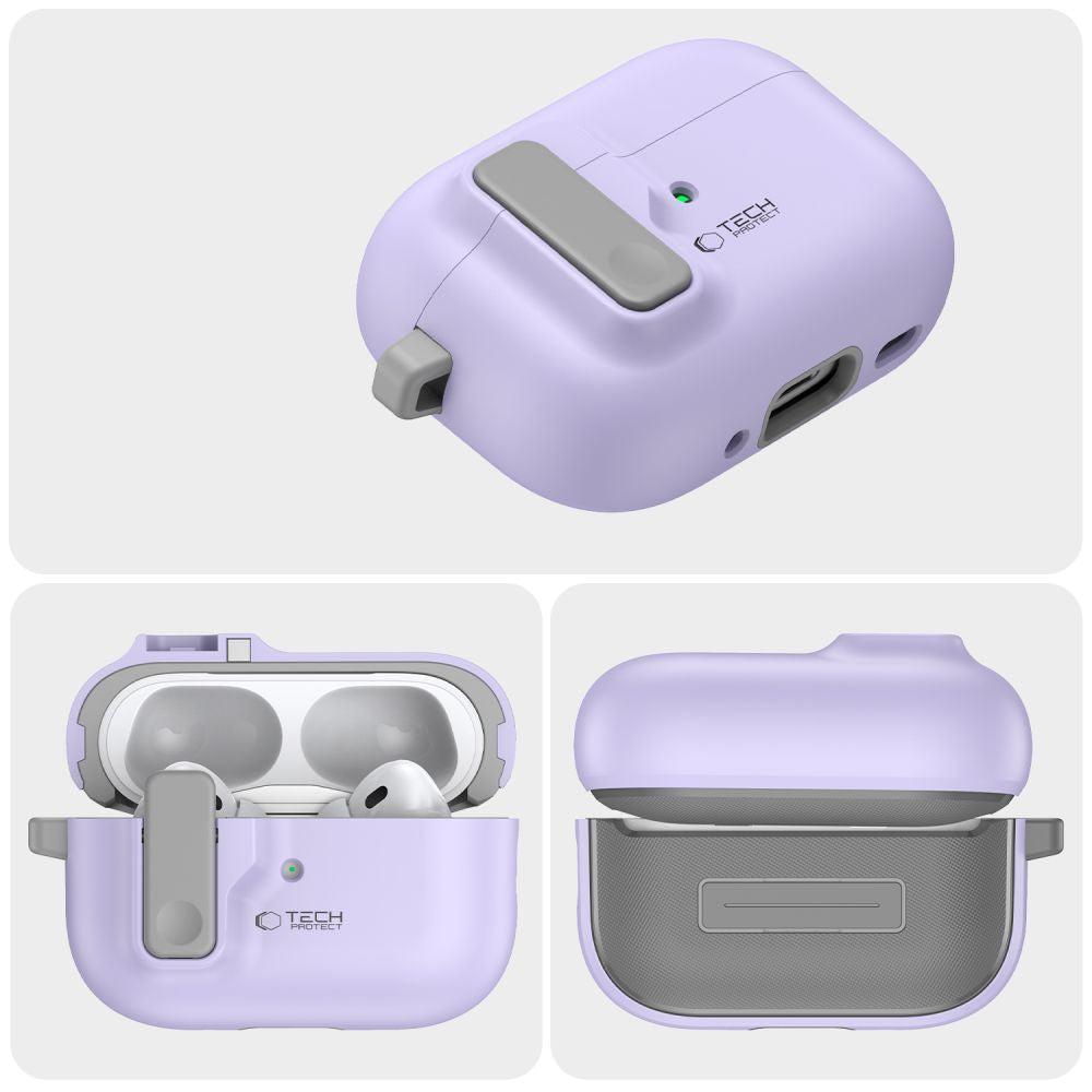 Tech-Protect AirPods Pro 1 / 2 Θήκη από Σκληρό Πλαστικό - Slim Hook - Lavender
