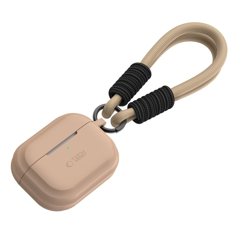 Tech-Protect AirPods Pro 1 / 2 Θήκη Σιλικόνης - Silicone Rope - Caffe Latte