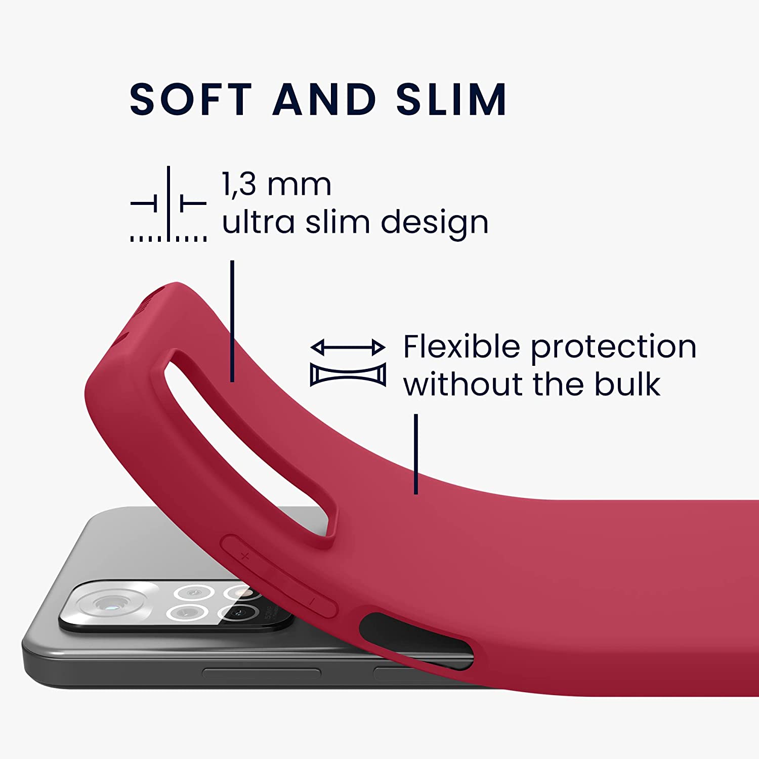 KW Xiaomi Redmi Note 11 / Redmi Note 11S Θήκη Σιλικόνης TPU - Matte Fuchsia - 57368.100