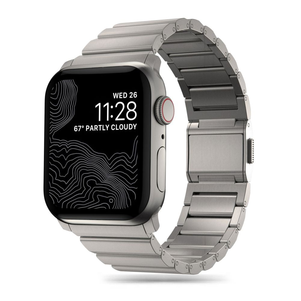 Tech-Protect Λουράκι Apple Watch 8/9/10/11 - SE (1/2/3) - Ultra (1/2/3) – 44/45/46/49mm SteelBand από Ανοξείδωτο Ατσάλι - Titanium
