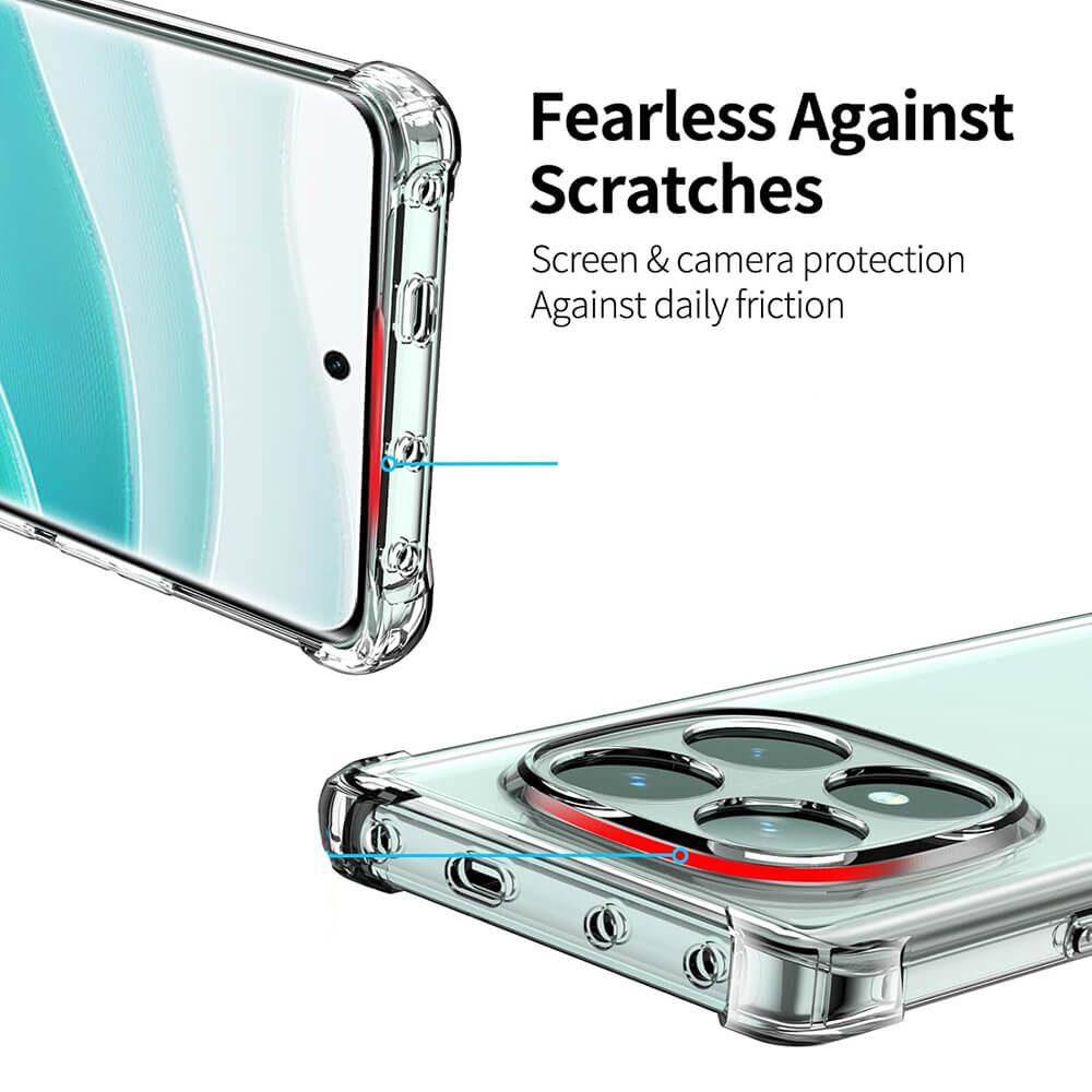 Techsuit Xiaomi Redmi Note 14 Pro 4G - Shockproof Clear Silicone MagSafe - Θήκη Σιλικόνης με Ενισχυμένες Γωνίες - Clear