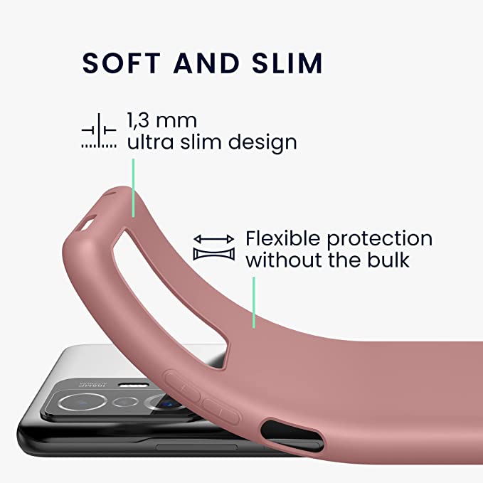 KW Xiaomi 11T / 11T Pro Θήκη Σιλικόνης TPU - Rose Tan - 56245.193