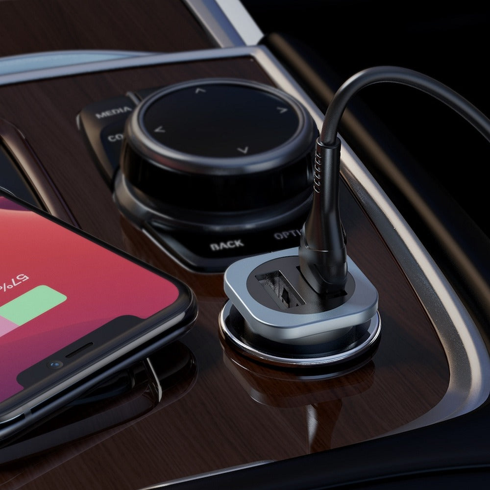 Hoco NZ4 Wise Road Φορτιστής Αυτοκινήτου με Δύο Θύρες USB 4.8A 24W - Grey