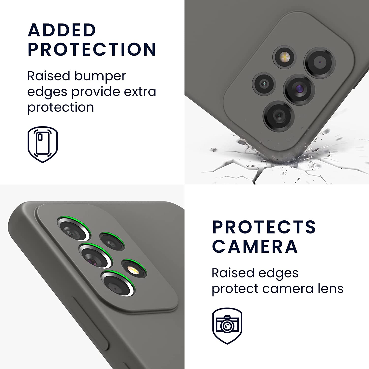 KW Samsung Galaxy A53 5G Θήκη Σιλικόνης Rubber TPU - Stone Dust - 57835.155