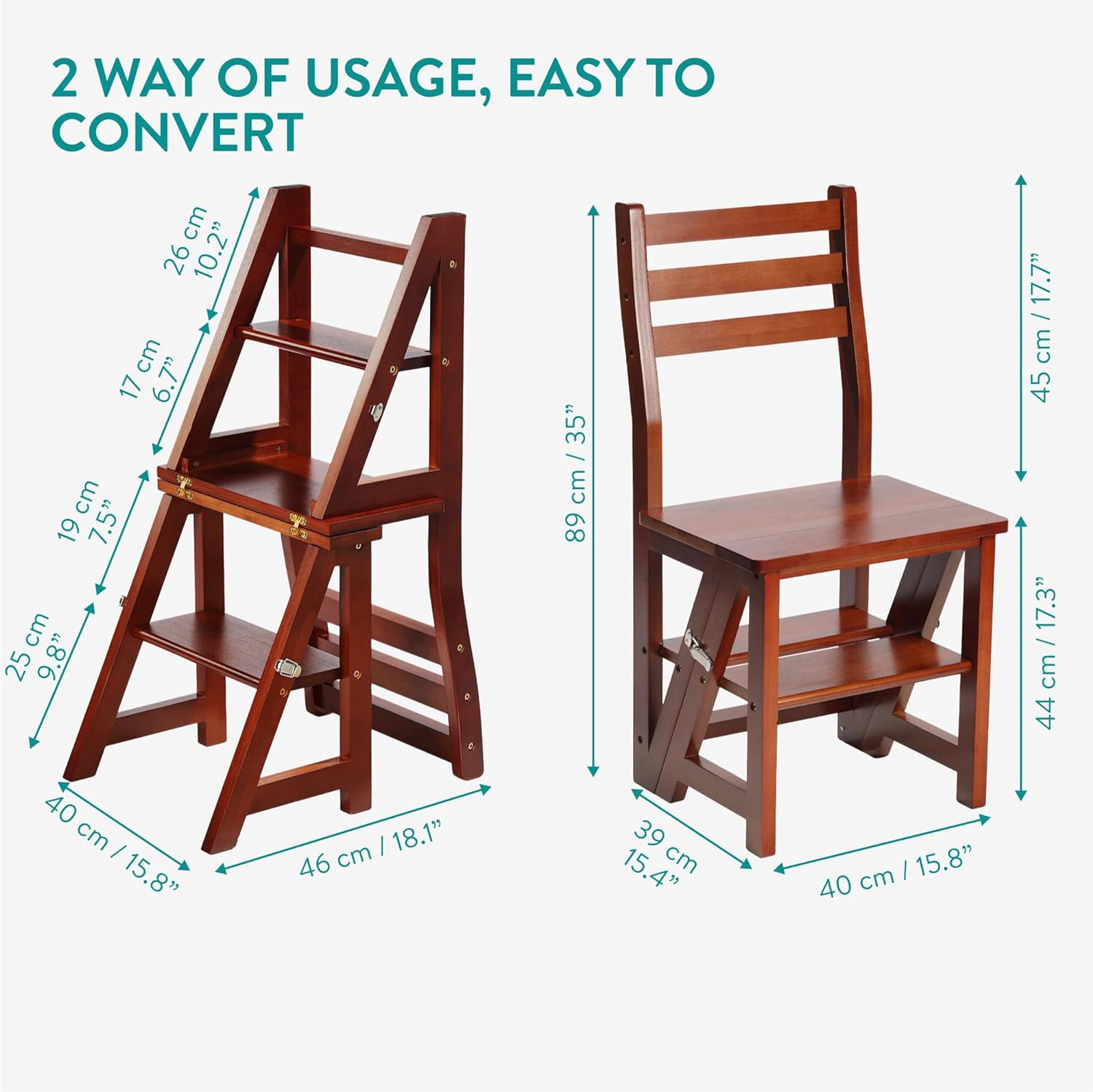 Navaris Πολυλειτουργικό Πτυσσόμενο Έπιπλο από Μπαμπού - Dark Brown - 48201.02