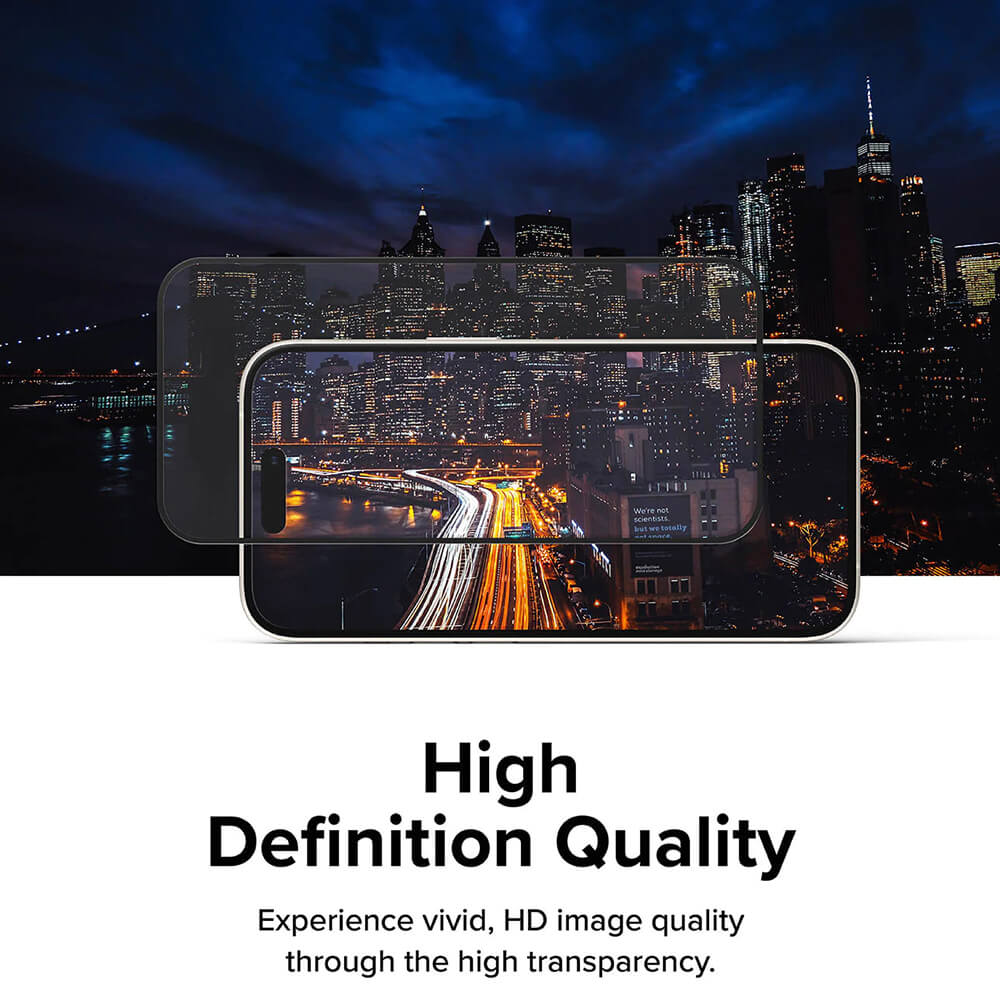 Ringke iPhone 15 Plus / 16 Plus TG Case Friendly Full Screen Tempered Glass 9H Αντιχαρακτικό Γυαλί Οθόνης - Black