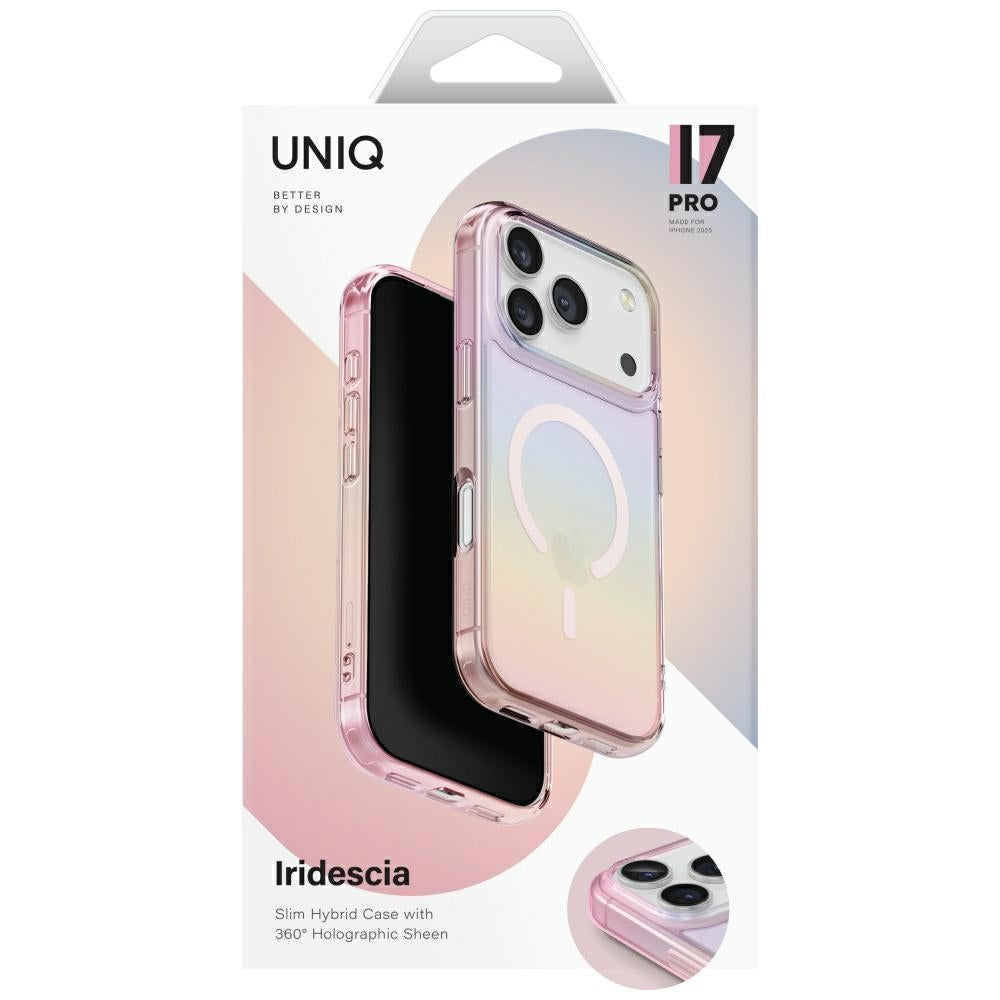 Uniq iPhone 17 Pro - Iridescia Magclick - Σκληρή Θήκη με Πλαίσιο Σιλικόνης και MagSafe - Pink Prism