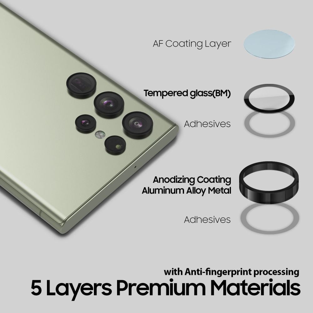 Whitestone Samsung Galaxy S23 Ultra - Ez Camera Protector Αντιχαρακτικό Γυαλί για την Κάμερα - Clear