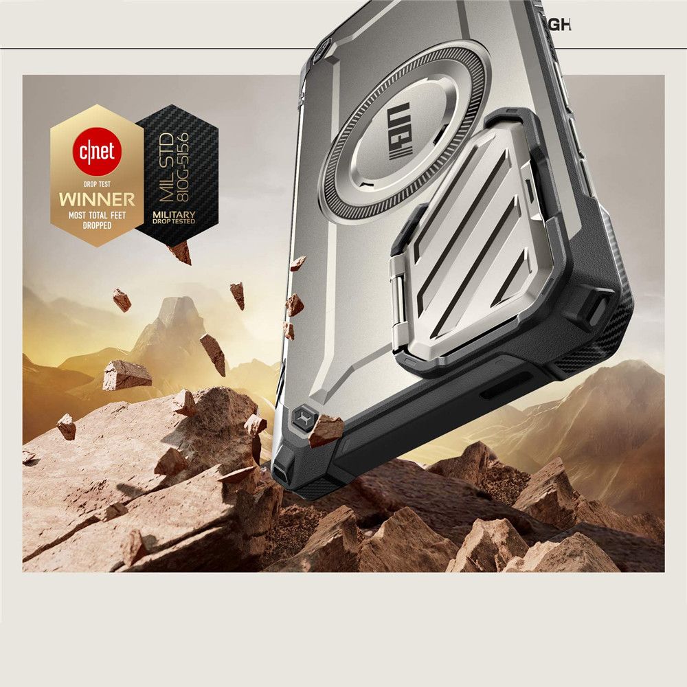 Supcase Samsung Galaxy S24 Ultra UB XT Mag Σκληρή Θήκη με Κάλυμμα Κάμερας / Stand και Magsafe - Grey