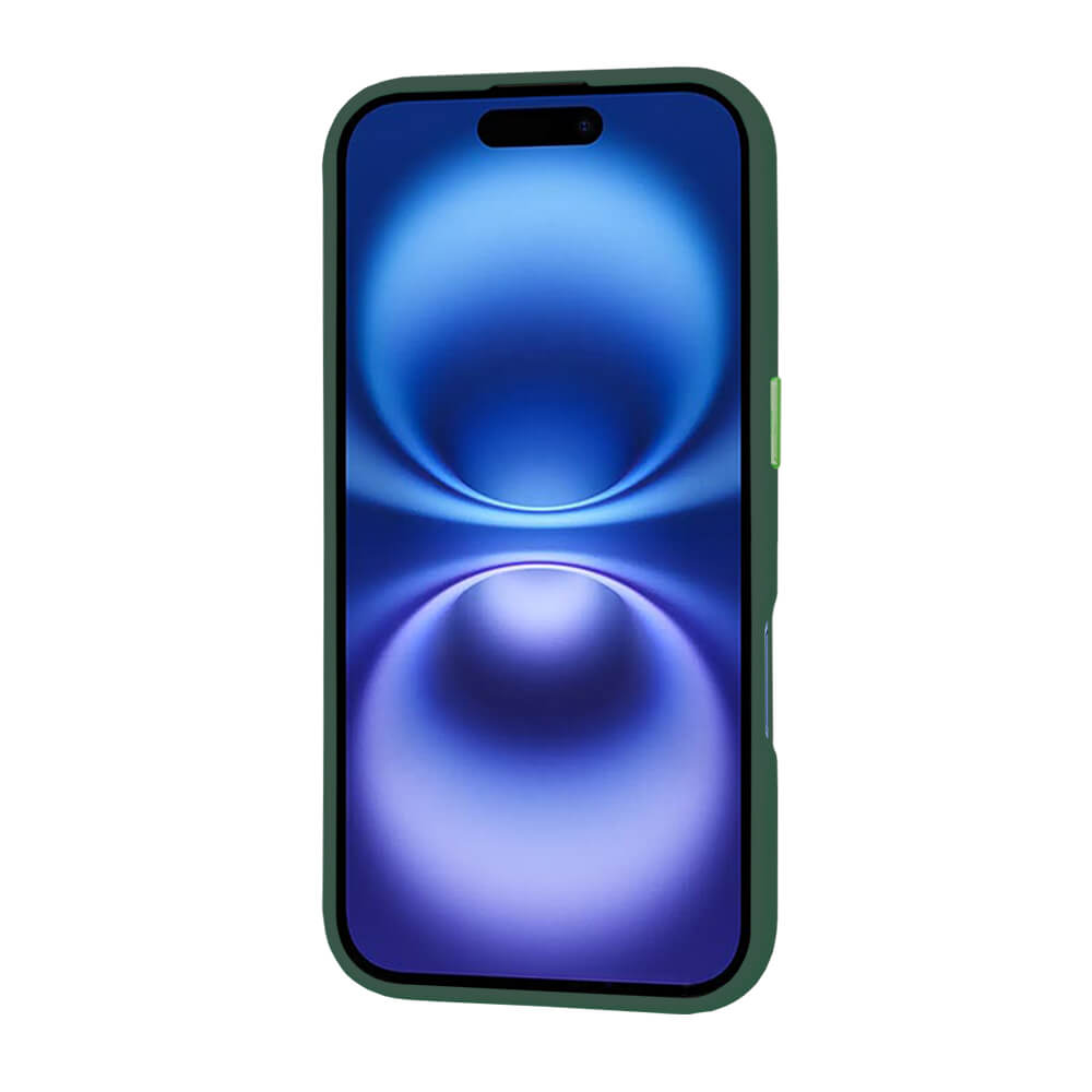 Techsuit iPhone 16 - HaloFrost Series MagSafe - Σκληρή Θήκη με Πλαίσιο Σιλικόνης - Midnight Green