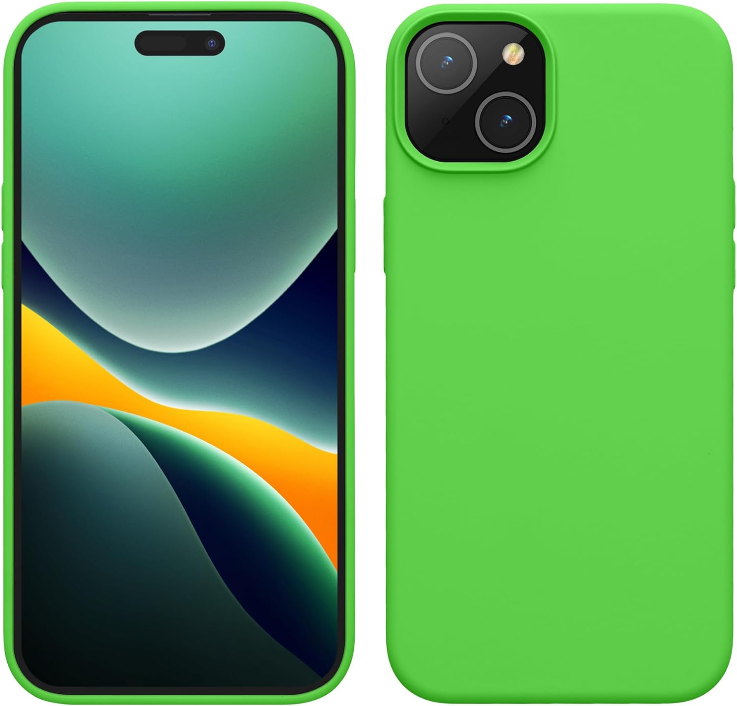 KW iPhone 15 Θήκη Σιλικόνης Rubberized TPU - Lime Green - 61953.159