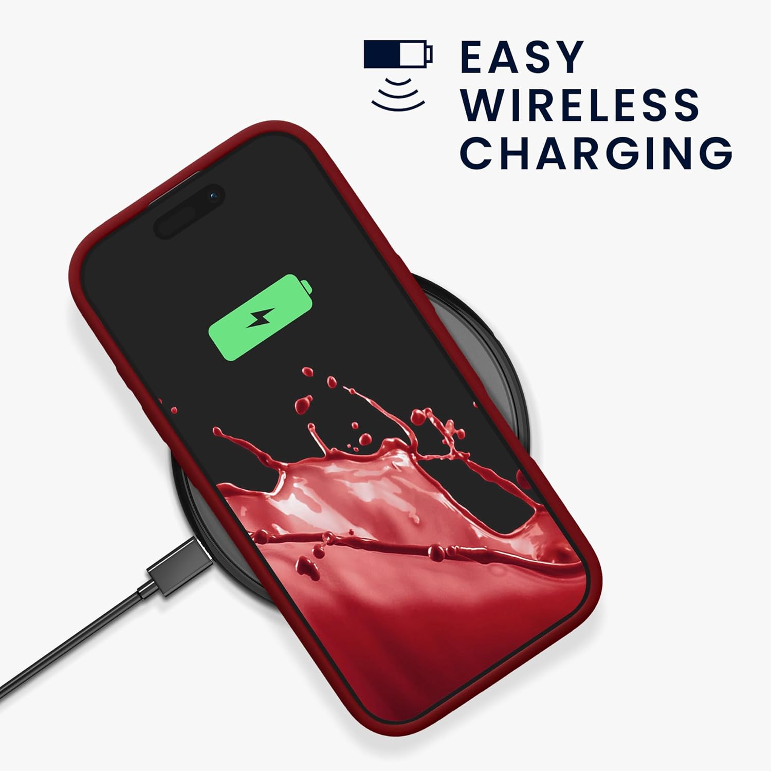 KW iPhone 16 Pro Max Θήκη Σιλικόνης Rubberized TPU - Rhubarb Red