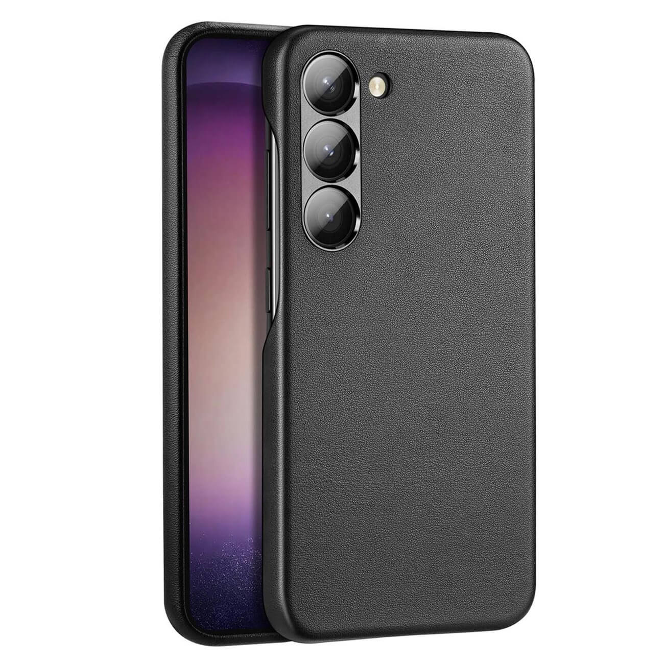 Dux Ducis Samsung Galaxy S23 Plus Grit Leather Case Θήκη με Επένδυση Συνθετικού Δέρματος και MagSafe - Black